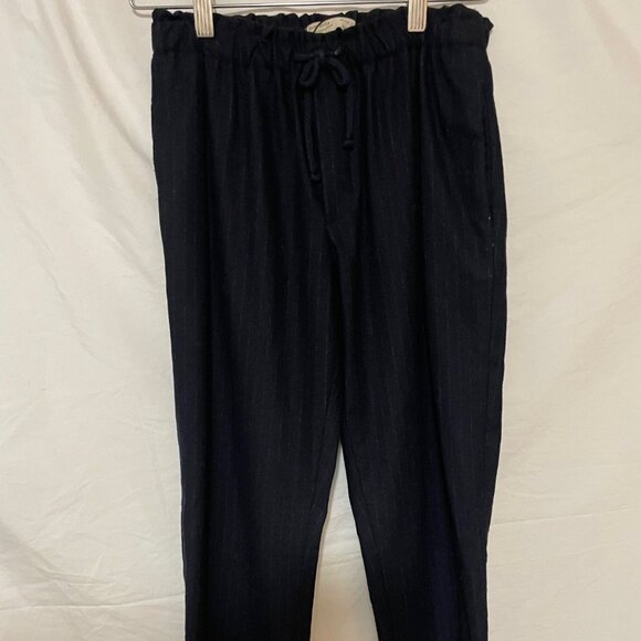 Pleated pinstripe draw string trousers - Picture 3 of 3